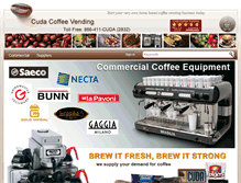 Tablet Screenshot of cudacoffeevending.com